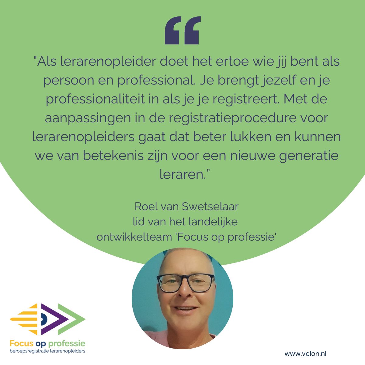 Ontwikkelteam Focus op Professie: Roel van Swetselaar